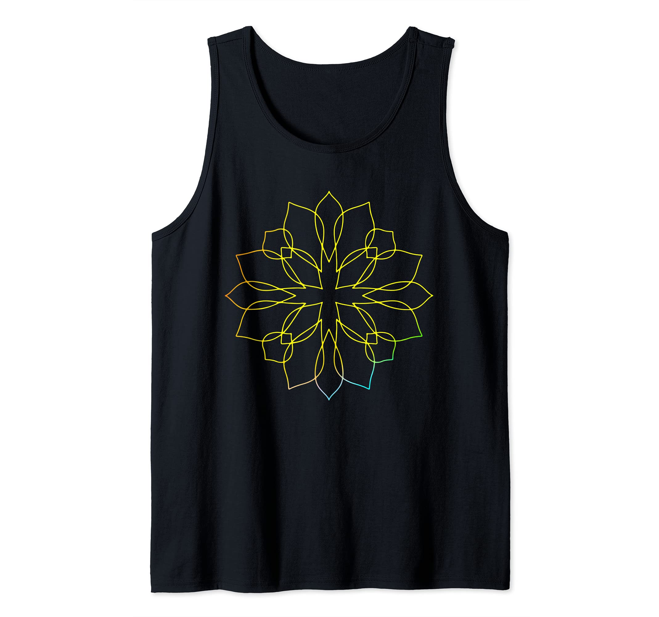 Mandala Flower Rainbow Tank Top