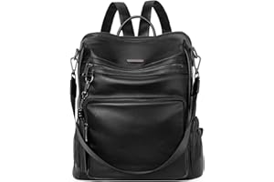 CLUCI Backpack Purse for Women Black Backpack Leather Large Travel Fashion Designer Convertible Ladies Work Bags