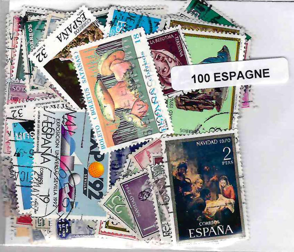 Prophila Collection Spain 100 various stamps (Stamps for collectors)