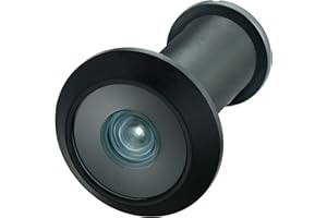 TOGU TG3016NG-BC UL Listed Solid Brass HD Glass Lens 220-degree Door Viewer Peephole for 1-3/8" to 2-1/6" Doors, Black Finish