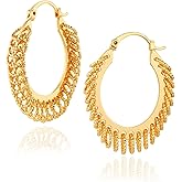 TONTMY STUDIOS Gold Hoop Earrings for Women 14K Gold Plated Simple Dangle Drop Earrings Dainty Huggie Earrings Jewelry for Women Trendy