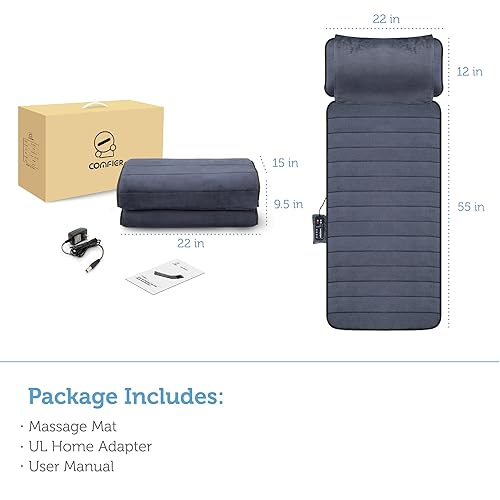 COMFIER Full Body Massage Mat with Movable Neck Pillow, Back Massager with  10 Vibrating Motors & 4 Heat Level, Back Massage Pad, Mothers Day Gifts for  Mom in Dubai - UAE