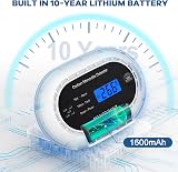 XINDUM Carbon Monoxide Detector with LCD Display 10 Year Battery Black view 3