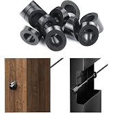 Muzata 20 Pack Black Cable Railing Angle Washer for 25&deg;-35&deg; Stairs CR60 | 3/8" ID for 1/8" 5/32" 3/16" Cable Railing Hardware Kit, ONLY for Thread Studs, Fits Wood &amp; Metal Post, T316 Stainless Steel