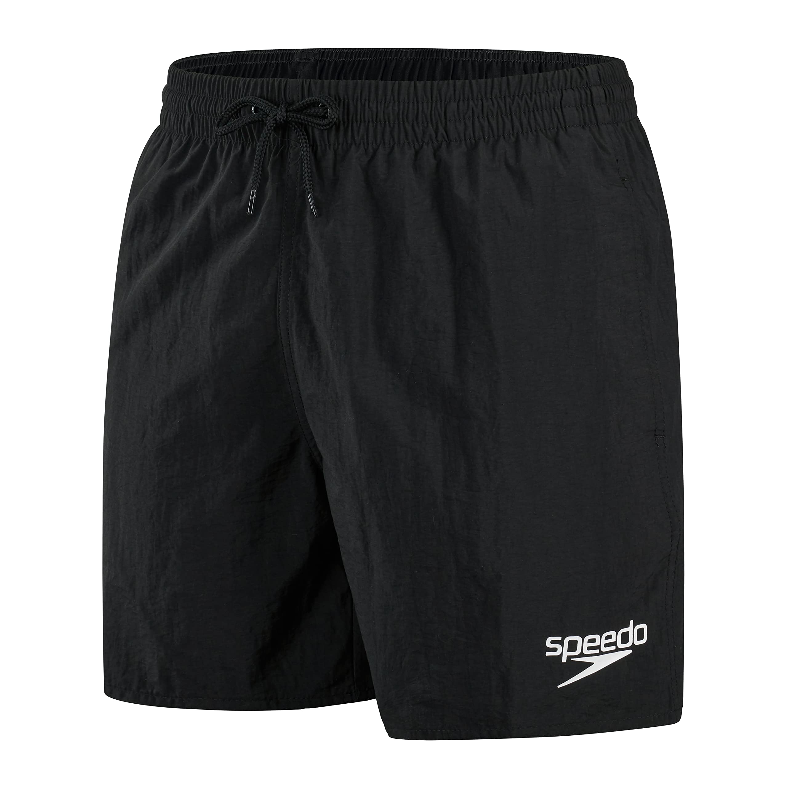 Speedo Men's 16" Watershort Swiming Trunks| Quick Dry | Comfortable Fit | Clasic Style | Drawstring Waist, Black, M