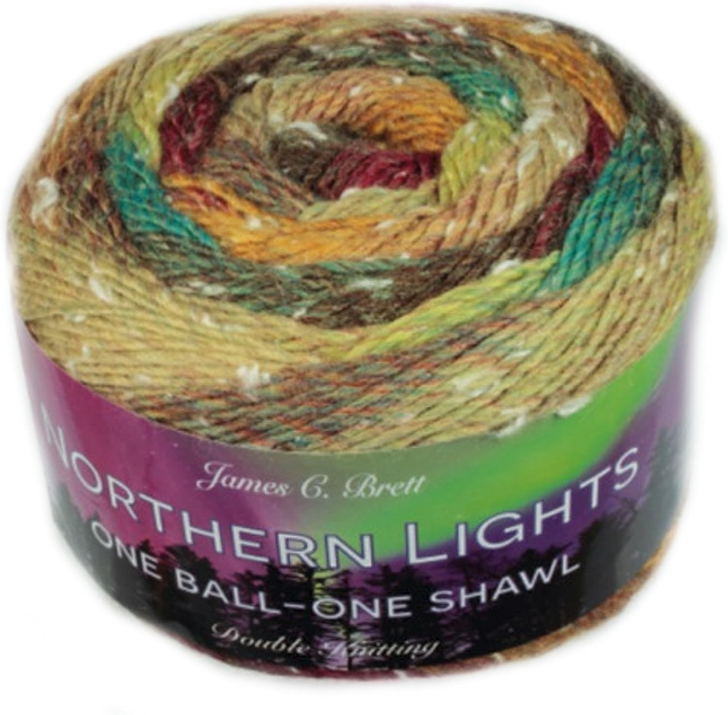 James Brett Northern Lights Double Knit DK Wool Cake Yarn 3 x 150g Ball