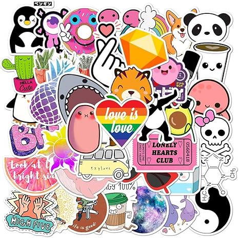 Amazon Co Jp 50ピースステッカー お洒落漫画ステッカー防水装飾ステッカー荷物車スーツケース用ステッカー おしゃれ スマホ Az070 ホーム キッチン