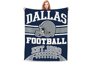 TOUVCRD Dallas Fans Blanket Gifts 50x60 inches Soft Lightweight Flannel Throw Blanket for Men Women Youth Kids Classic Football Team Color Blankets for Sofa Bed Bedroom Living Room