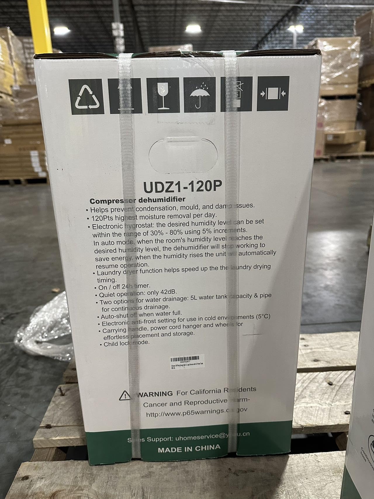 Uhome 120 Pints Dehumidifier with Drain Hose - 6000 Sq. Ft Quiet Dehumidifier for Home, Basements, Storages and Large Rooms with 5L Water Tank