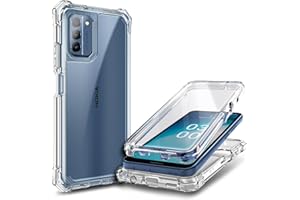 NZND Compatible with Nokia G100 Case (N150DL) /Nokia C300 (N155DL) with [Built-in Screen Protector], Full-Body Protective Shockproof Rugged Bumper Cover, Impact Resist Durable Phone Case (Clear)