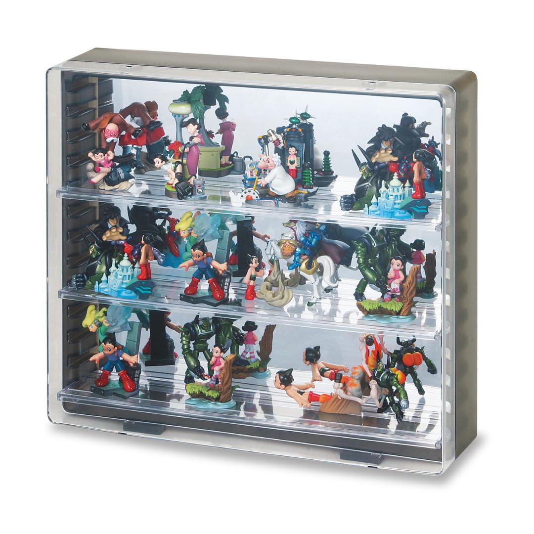 伊勢藤(ISETO) フィギュアケース コレクションケースK606(壁掛けタイプ) クリアブラック 幅36.0×奥行き10.2×高さ31.8cm 日本製 大型 アクリル 壁掛け ショーケース コレクション 透明 I-254商品画像