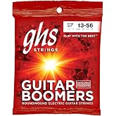 GHS Strings, DYM Boomers, Nickel Plated Steel Electric Guitar Strings, Legendary Strength, Consistent Intonation, Unrivaled Sustain, Long Lasting Brightness &amp; Tone. Wound 3rd (G) 13-56 MED Gauge