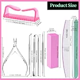 FANDAMEI 12pcs Nail Files Set Buffer Cuticle Remover Nipper Pusher Manicure view 7