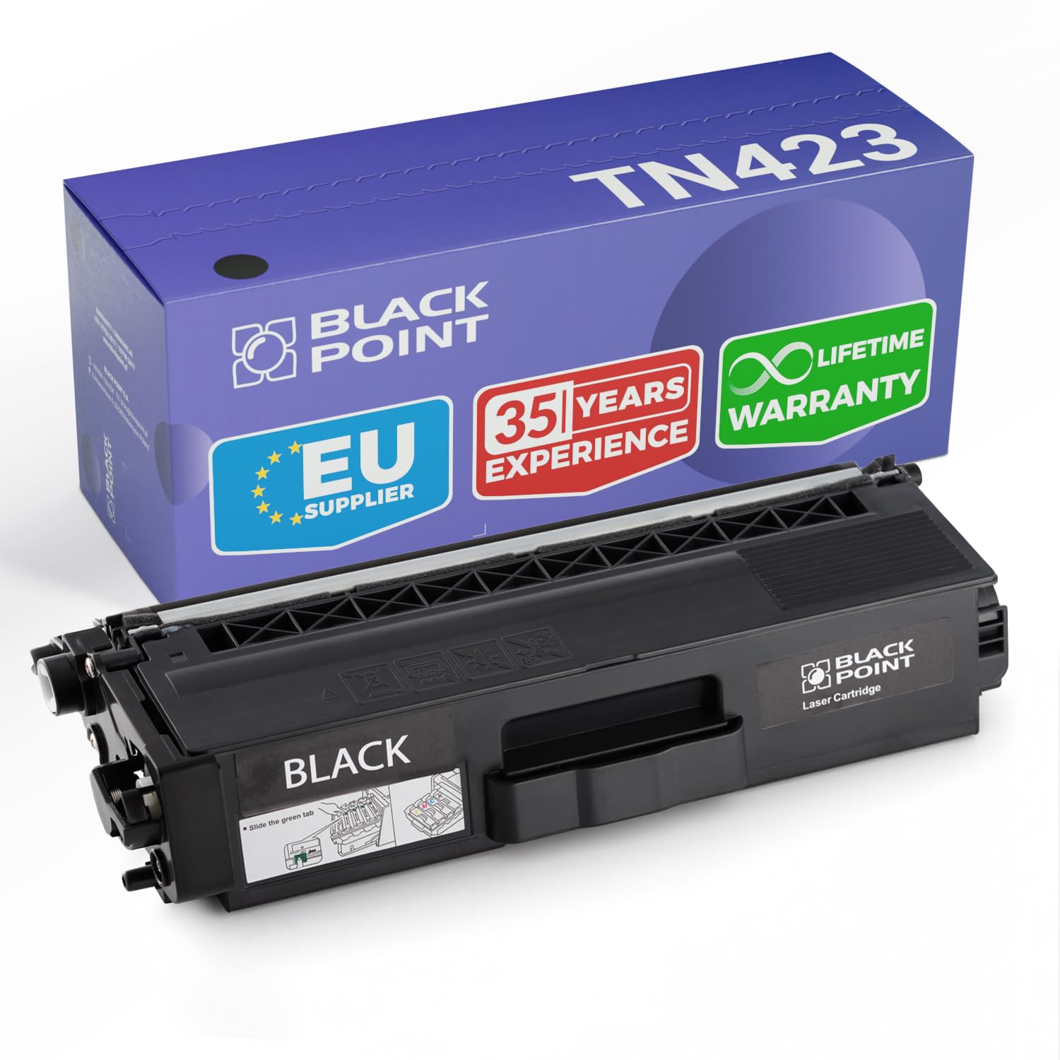 BLACK POINT Premium Toner Compatible with TN-423BK TN-423 TN423 TN-421BK TN-421 TN421 - Black - for Brother MFC-L8690CDW MFC-L8900CDW DCP-L8410CDW HL-L8260CDW HL-L8360CDW DCP-L8410CDN MFCL8900CDW