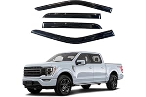IG Window Visors Fit for 2015-2026 Ford F150 SuperCrew, Out-Channel Rain Guard Vent Deflector 4PC, Truck Accessories for 2017