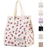 TELLUMO Corduroy Lunch Bag for Women Men Cute Lunch Bag Insulated Lunch Box with Large Capacity (7.5L) Reusable Lunchbag for Work, Picnic, Beach or Travel (S- Corduroy Love)