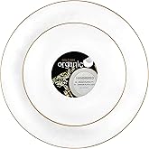 PLASTICPRO 32 Piece Combo Plates Set includes 16-7'' inch Plate & 16-10'' inch Plates White transparent Hammered Plastic Party Plate Premium heavyweight Elegant, Disposable, Tableware, Dishes,