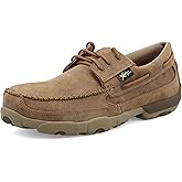Twisted X Men's Work Boat Shoe Driving Moc, Moc Toe Steel Toe, Bomber, 10 W