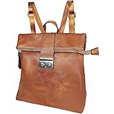 LA DEARCHUU Leather Backpack for Women Fashion Backpack Purse Lightweight Handbags Travel Shoulder Handbag Brown