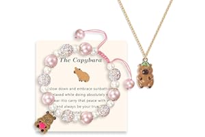 Capybara Jewelry Set Capybara Necklace Gifts for Family Friend Sister Birthday Valentine's Day Gifts with Meaning Card