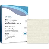 MedVance Collagen Sponge Wound Dressing, 100% Bovine, 2"x2", Box of 5 | Sterile Collagen Pads For Wounds - Collagen Sheets Bandages - Hypoallergenic &amp; Latex Free - Flexible And Highly Absorbent