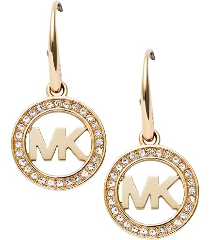 Amazon.com: Michael Kors Stainless Steel and Pavé Crystal MK Logo