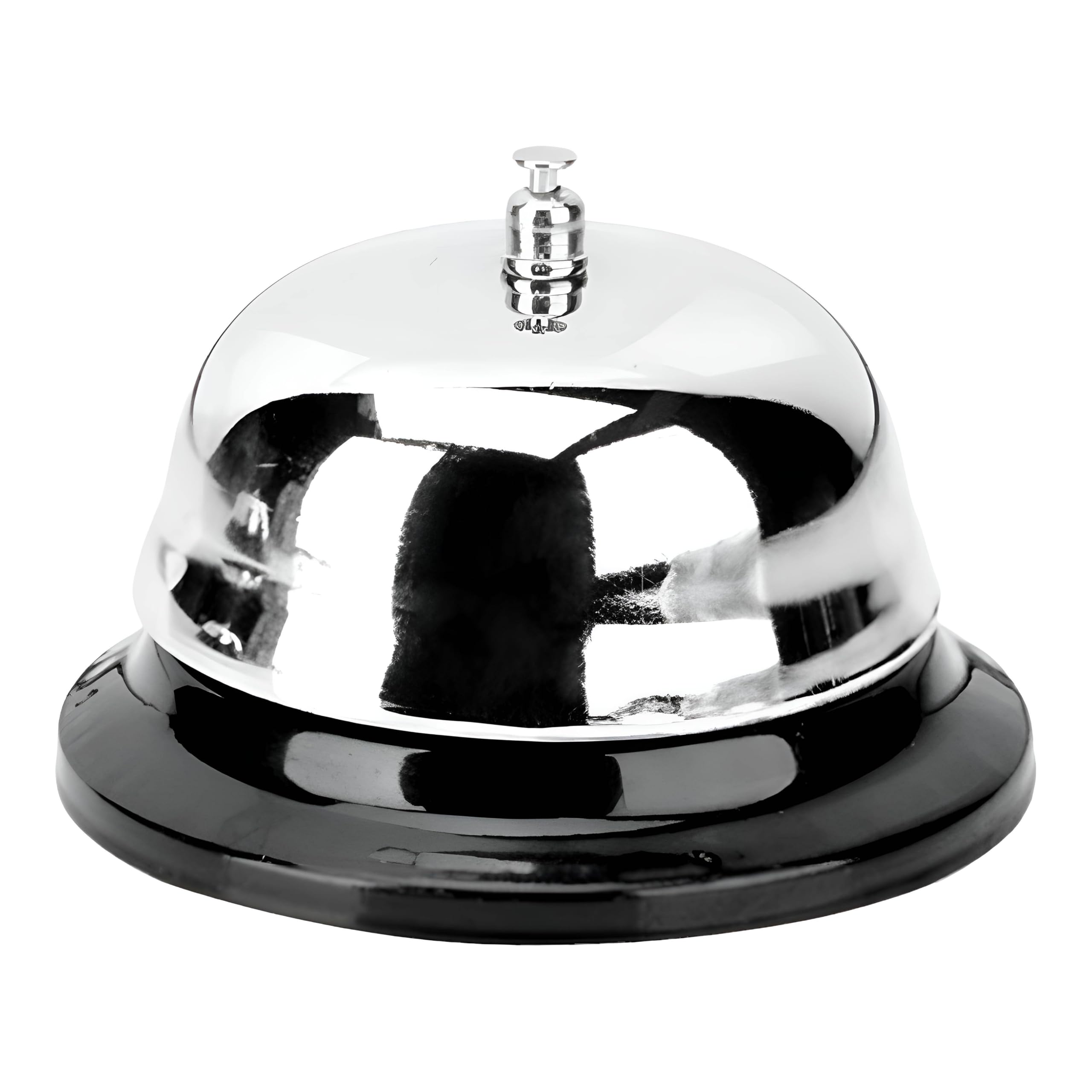 Ahad Trader Premium Stainless Steel Hand Held Calling Bell for Reception, Service Desks" size 6cm hight & 8.5cm width, Durable Classic Service Bell for Hotels, School Front Desks"