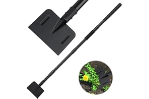 LAIDER HEROS Multifunctional Garden Cleaning Shovel, Heavy Duty Steel Flat Shovel with 67" Adjustable Handle, Gardening Scraper Shovel, Outdoor Spade Tool for Weeding, Lawn Edging, Digging, Ice Removal