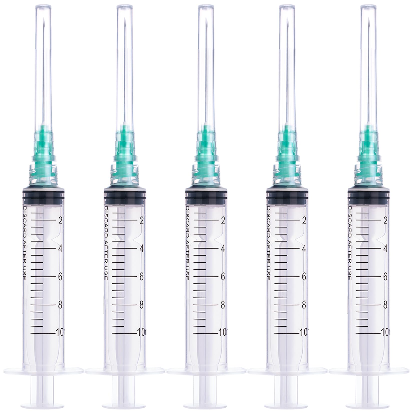 Photo 1 of 10ml/cc Syringe with 21 Gauge 1.5 Inch Needle Lab Disposable Sample Syringes, 20 Pack