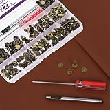 Swpeet 110 Set M5 Bronze Leather Rivets & Chicago Binding Screws Kit view 5