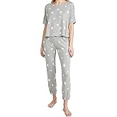 Honeydew Intimates Sun Lover French Terry Lounge Set Heather Grey Stars MD