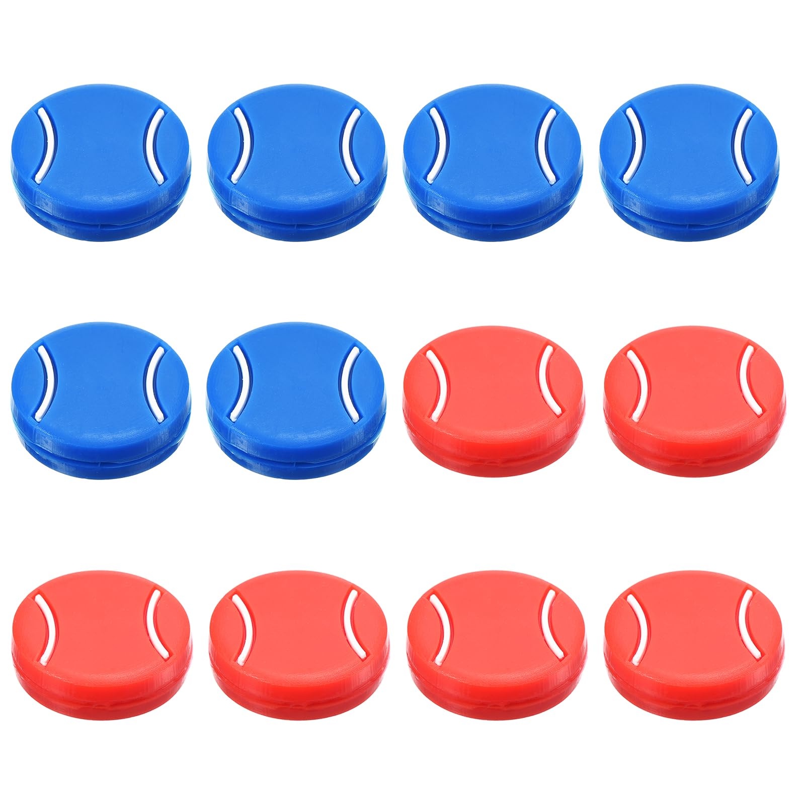 PATIKIL Tennis Racket Vibration Dampener, 12 Pack Tennis Racket Damper Silicone Racket String Shock Damping Absorber for Tennis Racket and String, Red/Blue