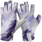 Drasry UV Protection Fishing Fingerless Gloves - Men & Women UPF 50+ SPF Gloves for Fishing, Kayak, Paddling, Hiking, Sailing, Rowing