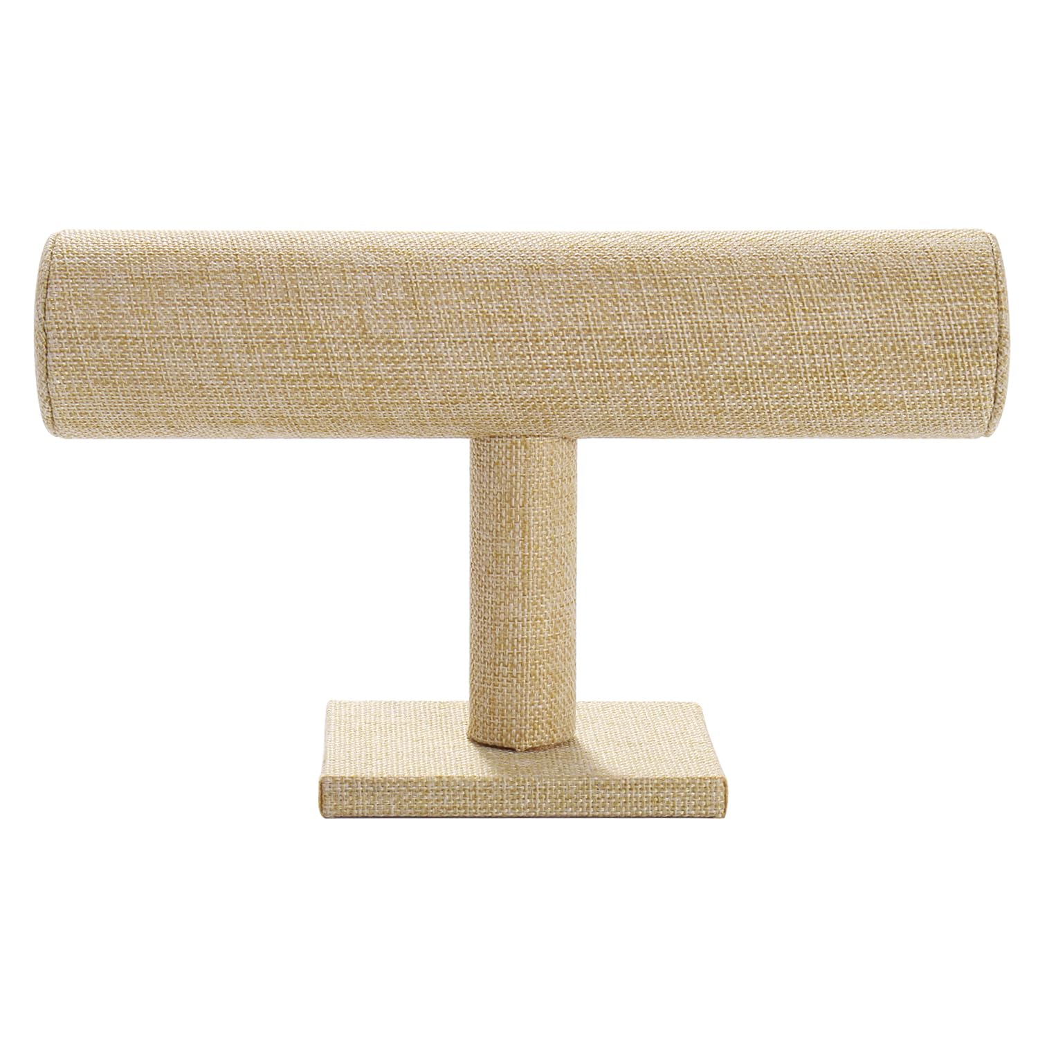 Bocar Bracelet Holder, Linen Bangle & Watch Display Stand, T-Bar Holder for Jewelry Display, for Dresser Table Top (DCJ-Linen)