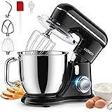 Stand Mixer, KICHOT 10+P Speed 4.8 Qt. Household Stand Mixers, Tilt-Head Dough Mxier with Dough Hook, Beater, Wire Whisk & Sp