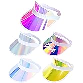 5 Pack Sun Visor Hats Women Clear Colorful Party Outdoor Sports Beach Golf Cap