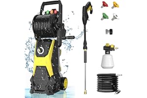SEN-QII Electric Pressure Washer - 4000PSI Electric Power Washer with 20FT Hose, 35FT Power Cord, 4 Nozzles, High Pressure Washer for Cars, Fences, Patios, Driveways