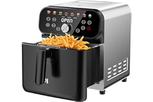 WHUTO 6.5QT Air Fryer Oven with LED Digital Touchscreen, 12 Preset Cooking Functions Air fryers, Bake, Reheat, Keep Warm, Non