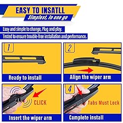 2 wipers Replacement for 2002-2008 A4 S4 RS4 A6 S6