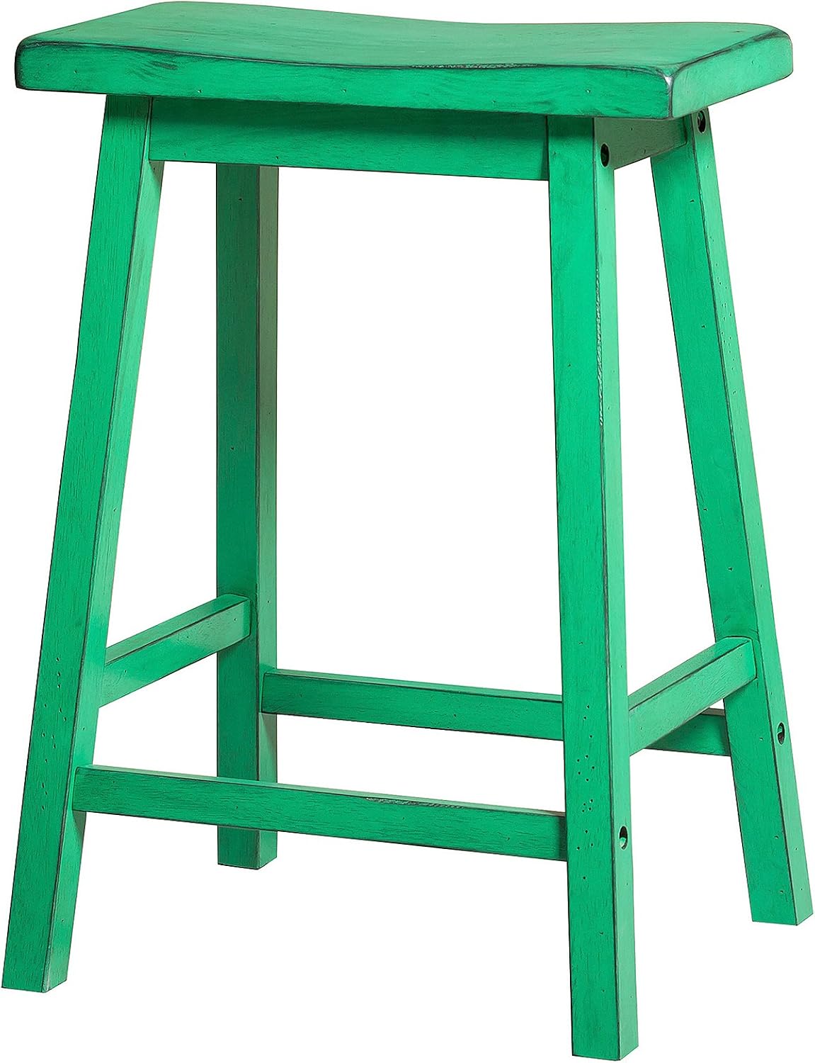 Acme Gaucho Counter Height Stool (Set-2) - 96651 - Antique Green - 24" Seat Height