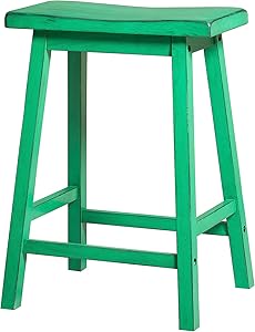 Acme Gaucho Counter Height Stool (Set-2) - 96651 - Antique Green - 24" Seat Height