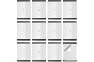TNJPSEK 12Pcs Under Cabinet Light Metal Adhesive Strips, Replacement Iron Plate Sticky for Magnetic LED Lights Mounting, Metal Sheet for Closet Kitchen Wardrobe Counter Cabinet Lighting (Not Magnetic)