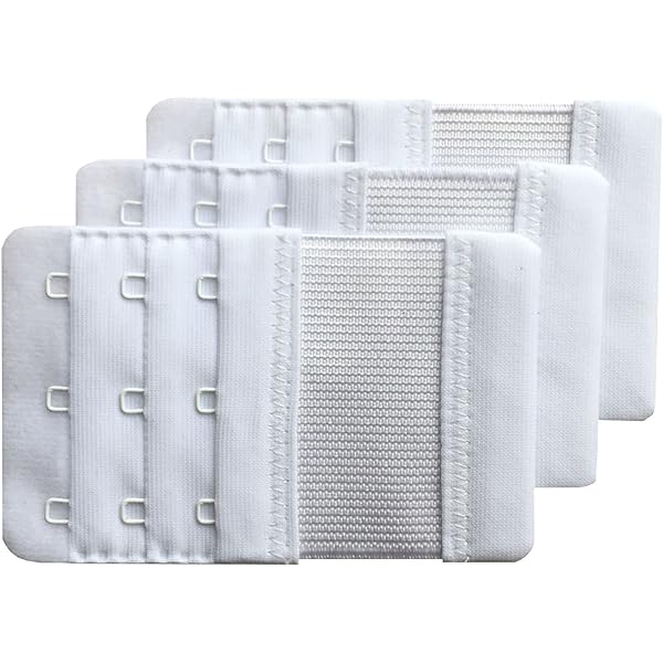 Bra Extenders Elastic Bra Hook Extension 3 Rows 2/3/4 Hook  For Women Black 2 Skin Color 2 Hooks