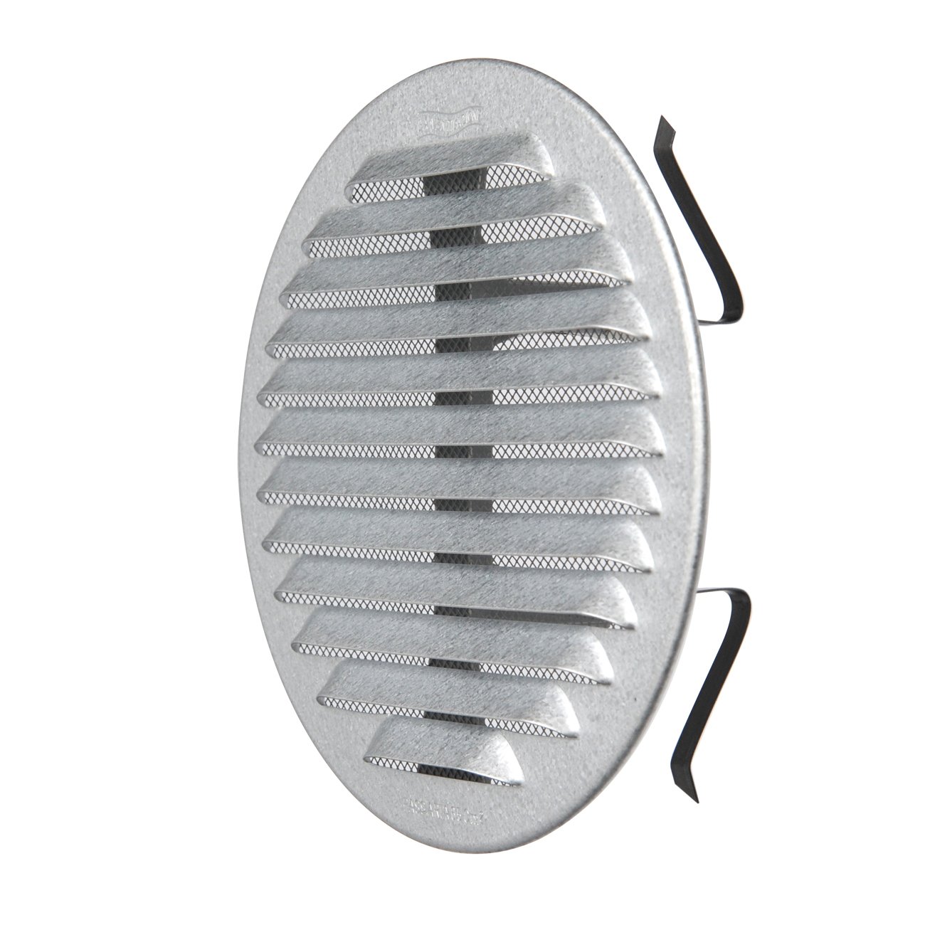 La Ventilazione GZKTU125R Universal Ventilation Grille with Springs, Alluminio Zincato, ø155 mm
