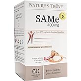 Nature's Trove SAM-e 400mg 60 Enteric Coated Caplets. Vegan, Kosher, Non-GMO Project Verified, Soy Free, Gluten Free - Cold Form Blister Packed.