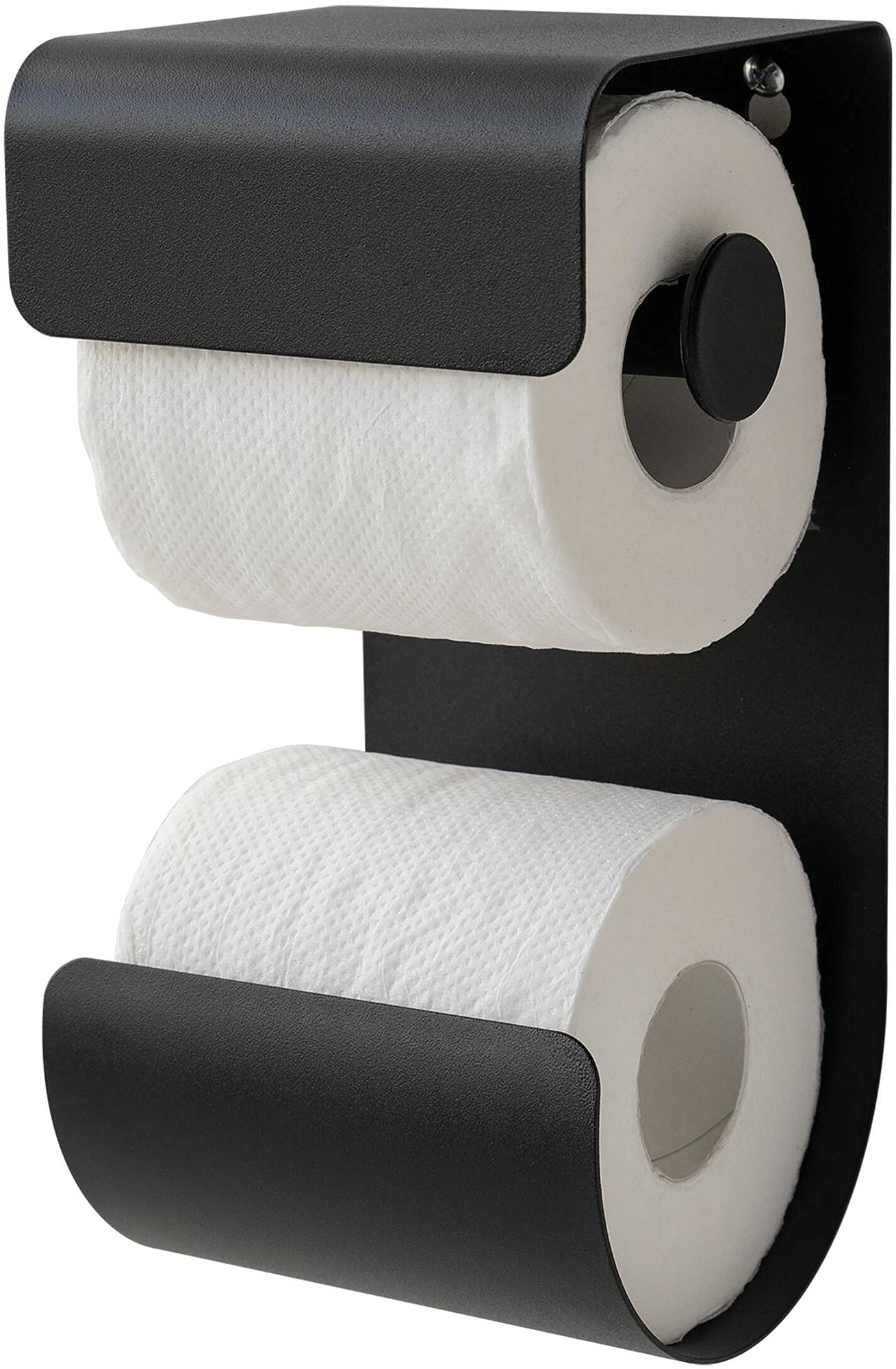 Sealskin Brix Toilet Roll Holder, Metal, Black, 11.6 x 25.5 x 12.5 cm