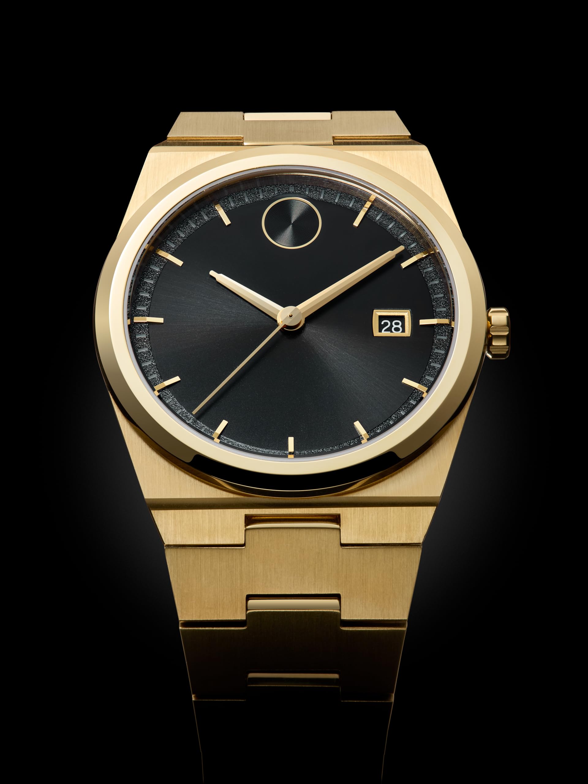 Movado Bold Quest Men's Sport Watch - Swiss Quartz Movement, Stainless Steel Link Bracelet - 5 ATM Water Resistance - Luxury Fashion Timepiece for Him - 40mm