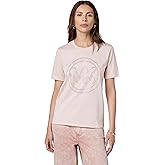 Michael Kors Womens Rhinestud Mk Logo T-Shirt