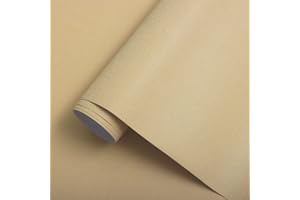 YASINET 17.7" x118" Champagne Peel and Stick Wallpaper Champagne Contact Paper Waterproof Self Adhesive Removable Champagne Textured Wallpaper Decorative for Wall Covering Countertop Table Vinyl Film