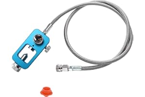 SUMNEW DIN Valve Scuba Adapter, Paintball Fill Station for Underwater Activities, PCP Tank Connector for Scuba, HPA Tank Filling Adapter, Capable of 4500 psi, 36" Metal Braided Hose, Blue Plating Process